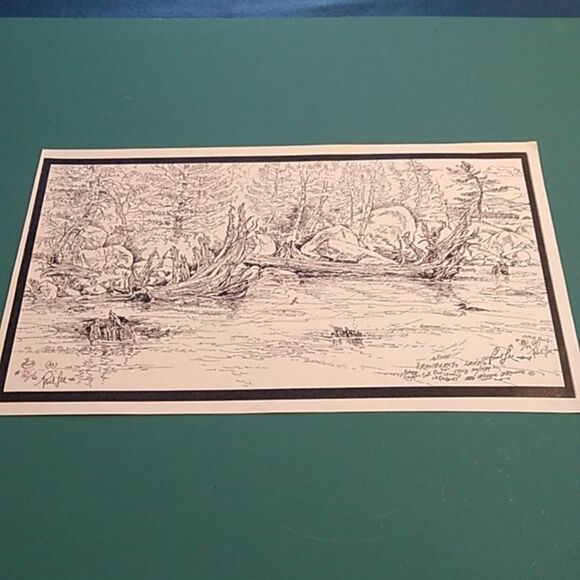 Paul Anthony Lee "Windy Cranberry Lake" Landscape Art Print Artist Proof 1984 - Picture 2 of 10